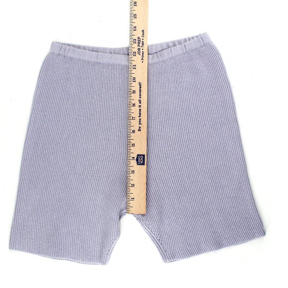 SABLYN Dawn Rib Knit Bike Shorts SZ M 6/8 Lavender Cotton Silk Cashmere Designer - Picture 9 of 11
